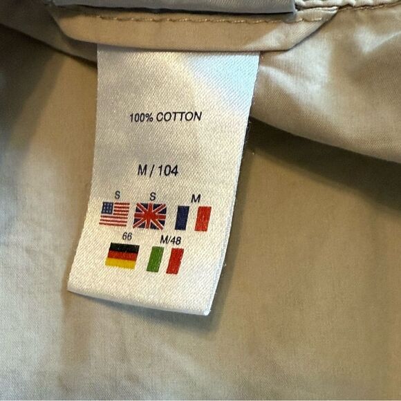 Reebok RBK Beige Khaki Tie Front Rivet Utility Jacket Size Medium - Picture 8 of 9